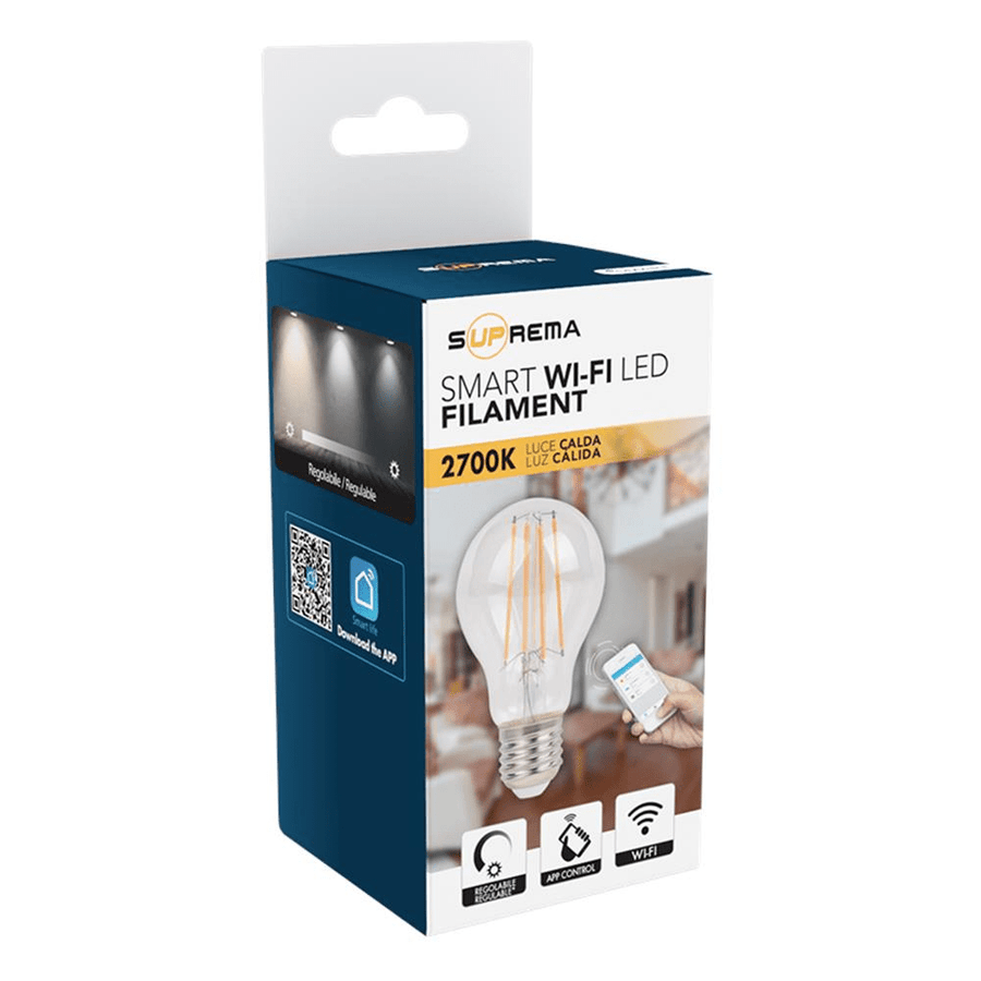 Bricocenter LED BULB SMART E27=75W DROP TRANSPARENT WARM LIGHT
