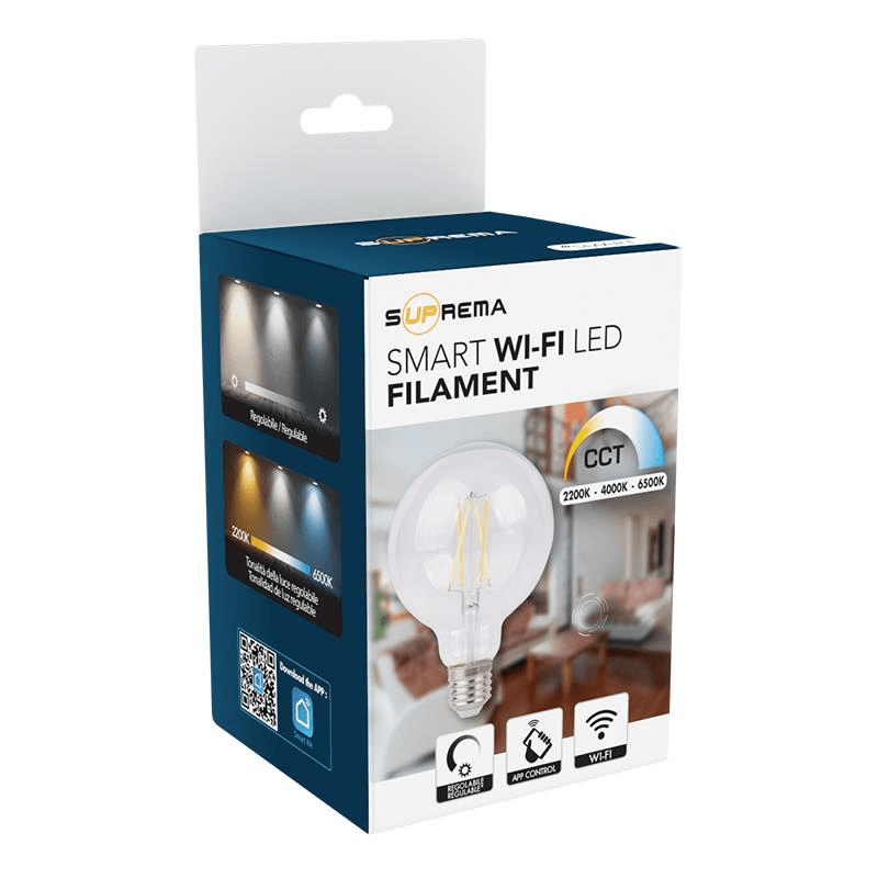 Bricocenter LED BULB SMART E27=75W GLOBE TRANSPARENT CCT