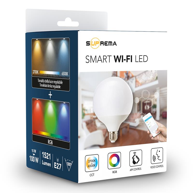 LED BULB SMART E27=100W GLOBE FROSTED CCT RGB - best price from Maltashopper.com BR420006284