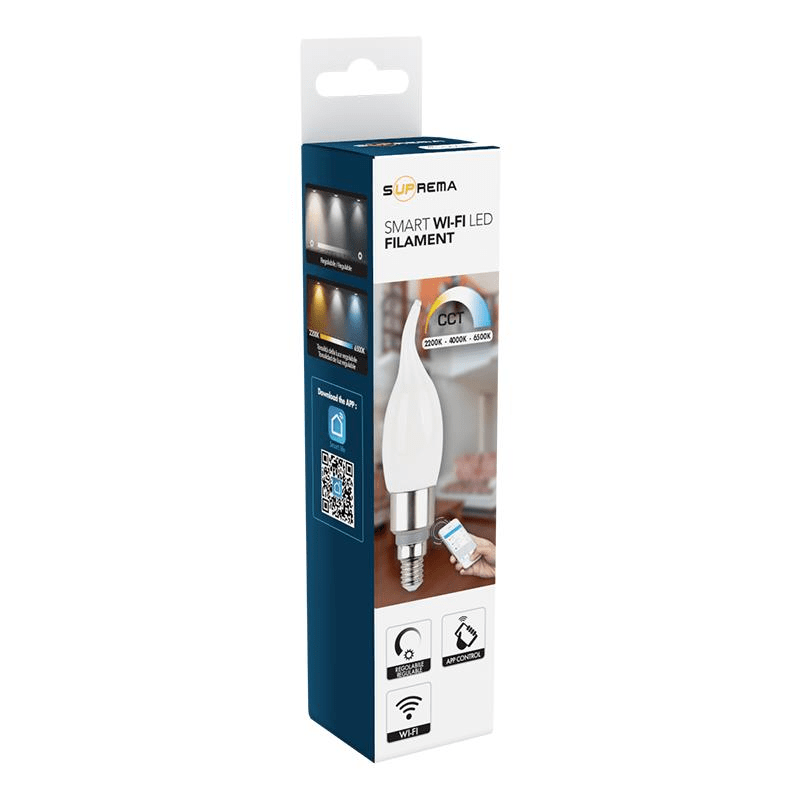 Bricocenter LED BULB SMART E14=40W FROSTED FLAME CCT