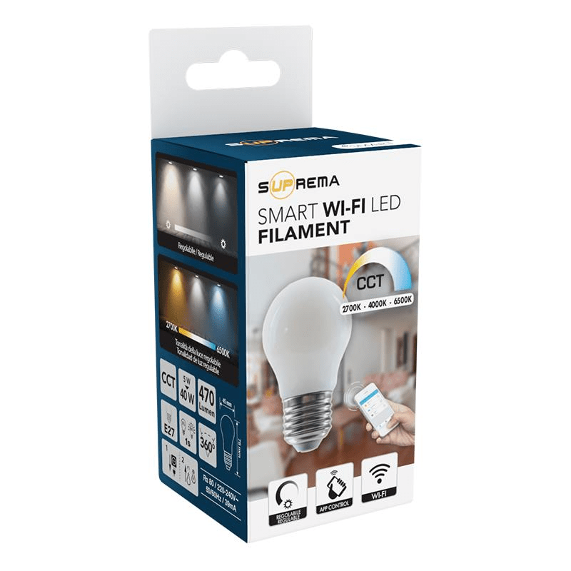 Bricocenter LED BULB SMART E27=40W MINI FROSTED SPHERE WARM LIGHT