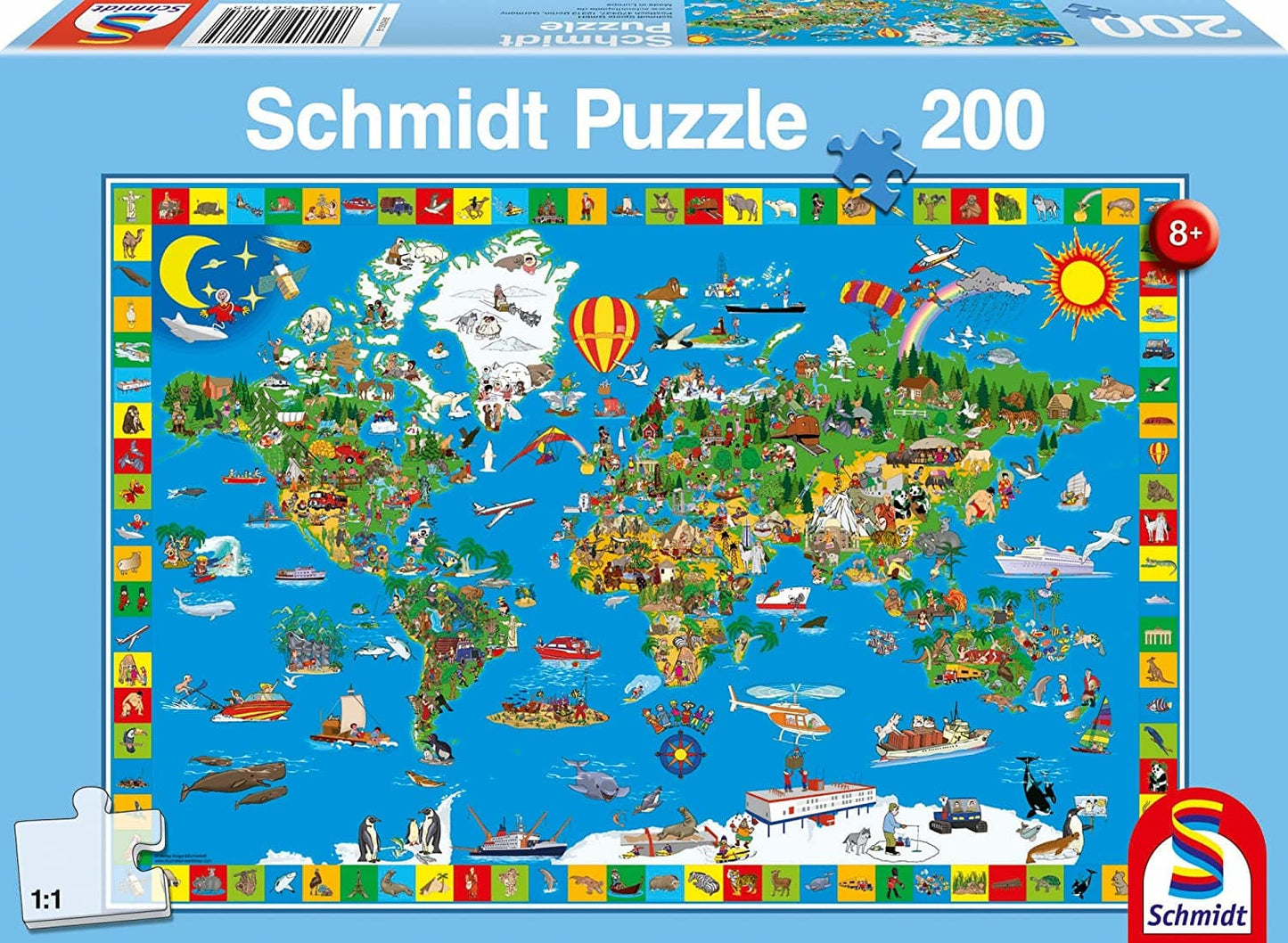 200 Piece Puzzle - Colored Mode Map