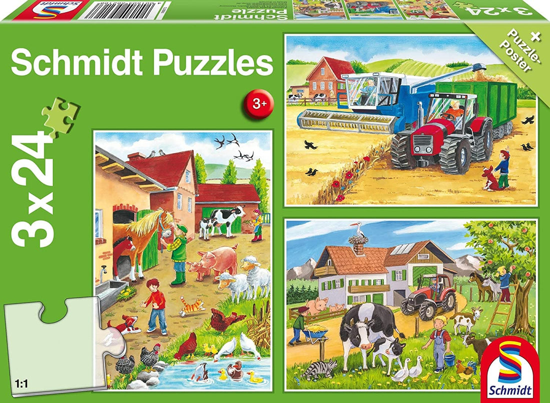 3 24 Piece Puzzles At The Farm