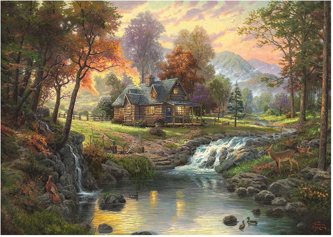 1000 Piece Puzzle - Thomas Kinkade: Twilight Chalet