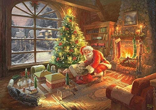 Toys 1000 Piece Puzzle - Thomas Kinkade: Santa Claus Brings Gifts