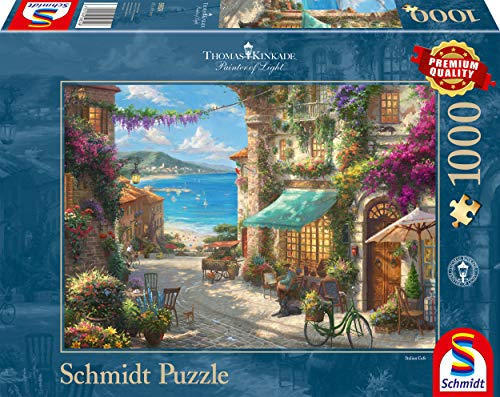 Toys 1000 Piece Puzzle - Thomas Kinkade: Café on the Italian Riviera