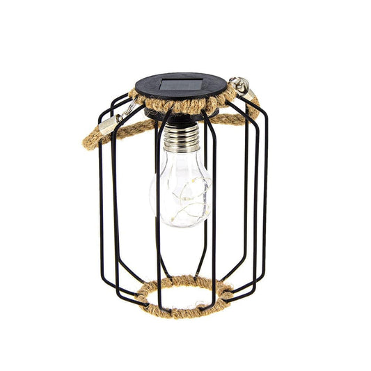 Bricocenter SOLAR LANTERN SORETRO METAL AND ROPE LED WARM LIGHT IP44