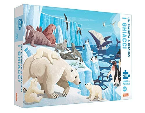 220 Piece Puzzle Book - A Planet at Risk: Ice