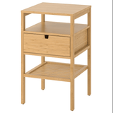 NORDKISA bedside table, bamboo, 40x40 cm
