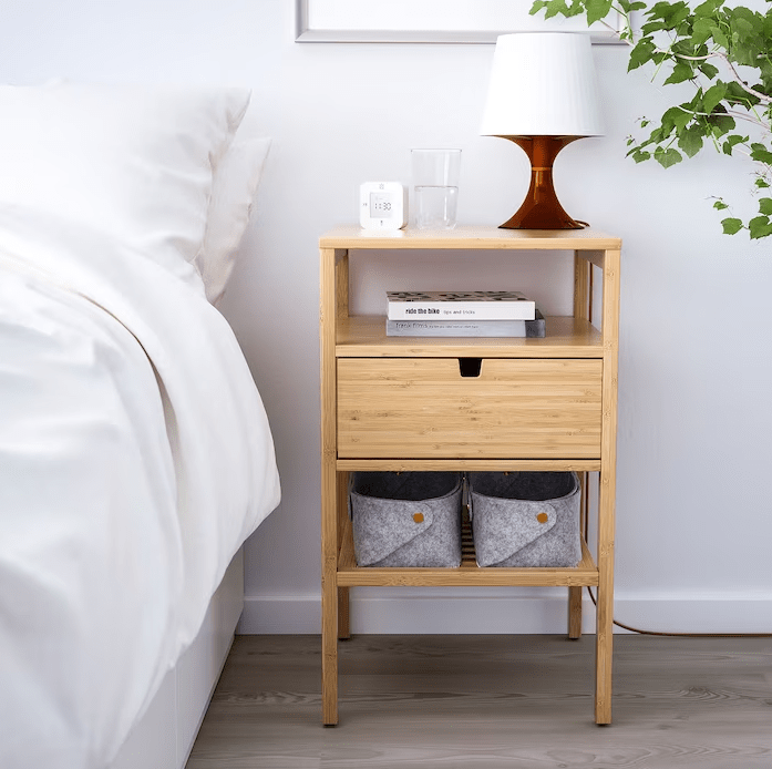Ikea NORDKISA - Bedside table, bamboo, 40x40 cm