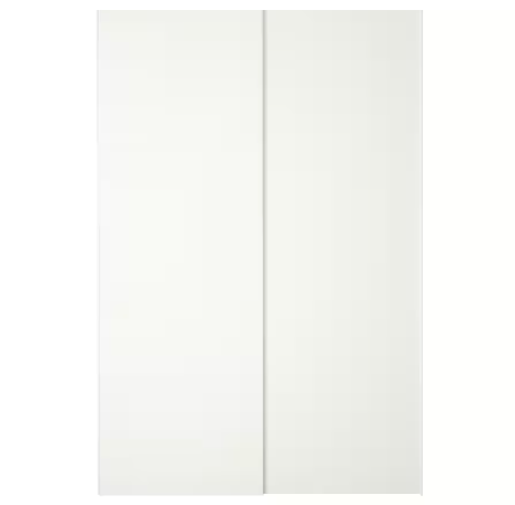 HASVIK - Pair of sliding doors, white, 150x236 cm - best price from Maltashopper.com 90521538