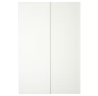 HASVIK - Pair of sliding doors, white, 150x236 cm - best price from Maltashopper.com 90521538