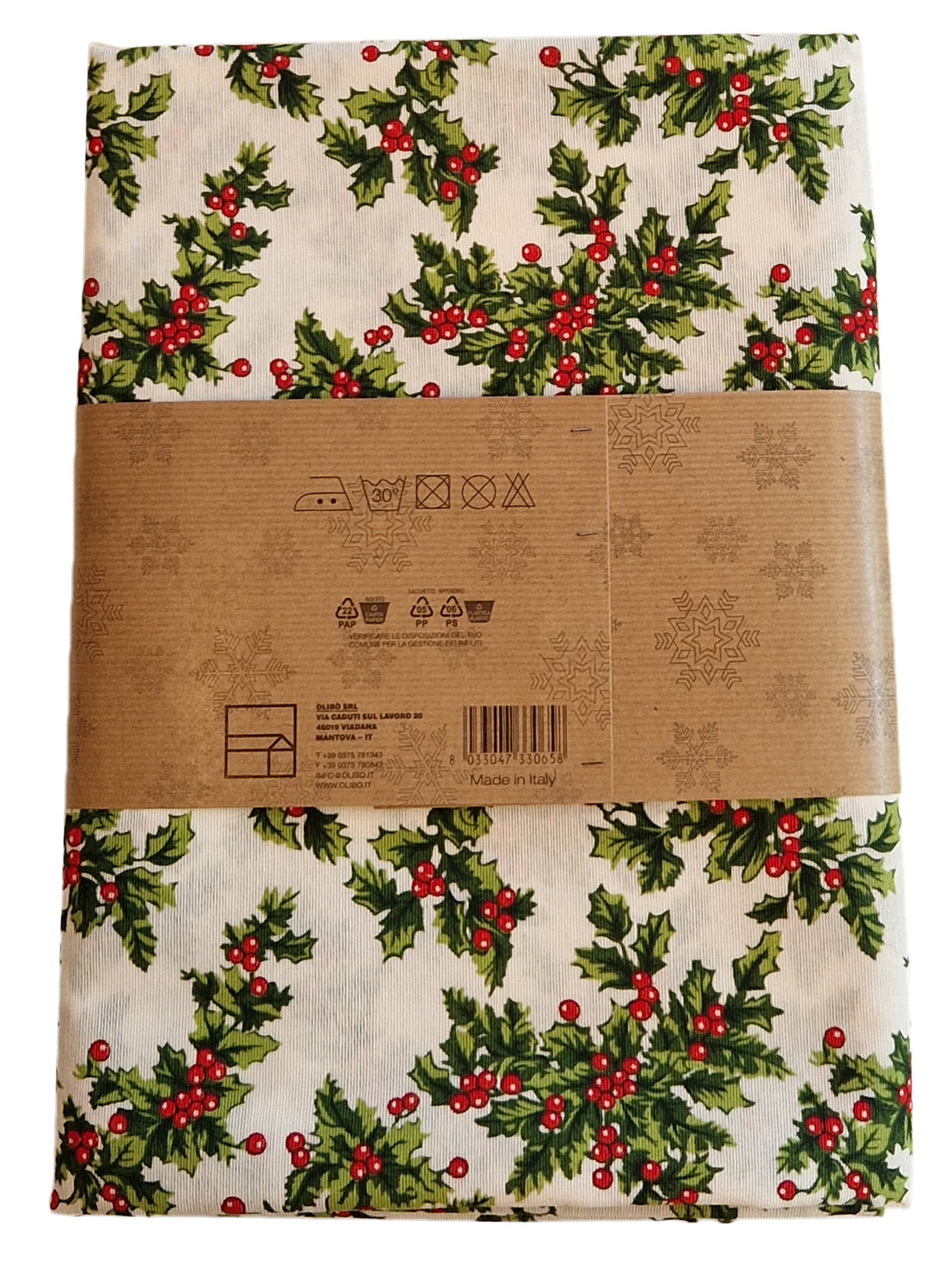 CHRISTMAS TABLECLOTH 140X280 CM WITH BORDER - best price from Maltashopper.com BR480009840