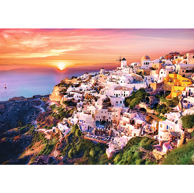 1000 Piece Puzzle - Sunset Over Santorini