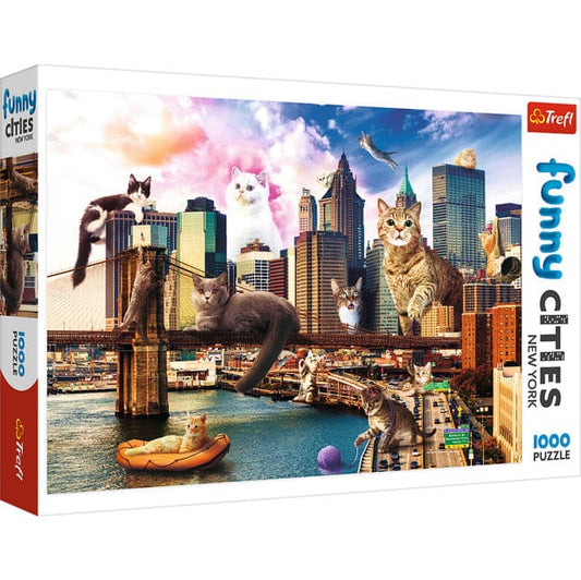 Toys Puzzle da 1000 Pezzi - Funny Cities: Cats in New York