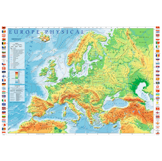 1000 Piece Puzzle - Physical Map of Europe