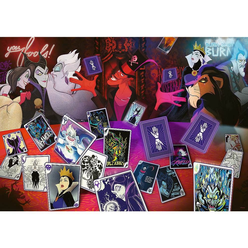 Puzzle da 1000 Pezzi - Disney Villains: Only Good Cards