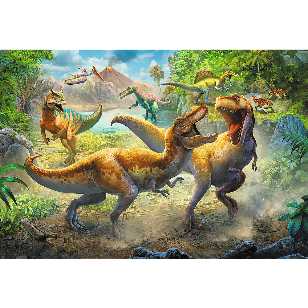 160 Piece Puzzle - Clash of Tyrannosaurs