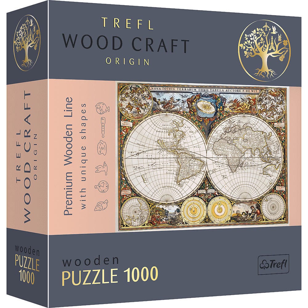 Toys 1000 Piece Woodcraft Puzzle - Ancient World Map