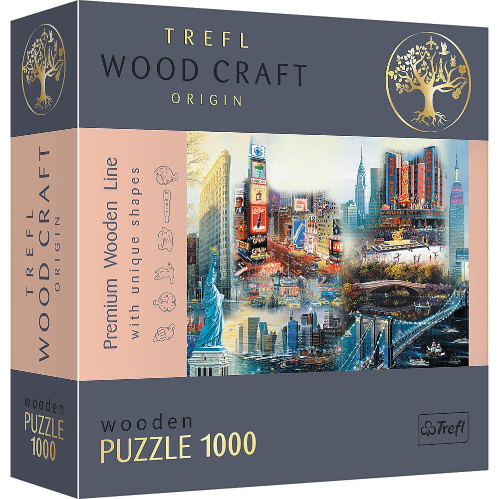 Toys 1000 Piece Woodcraft Puzzle - New York: Collage