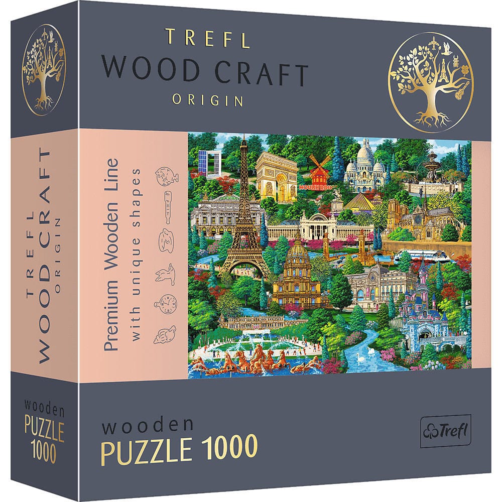 Toys 1000 Piece Woodcraft Puzzle - Famous Places in France