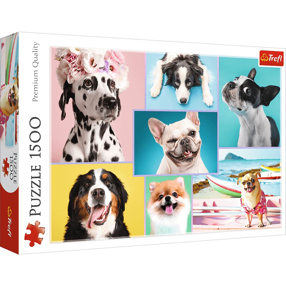 Puzzles 1500 - Cute dogs
