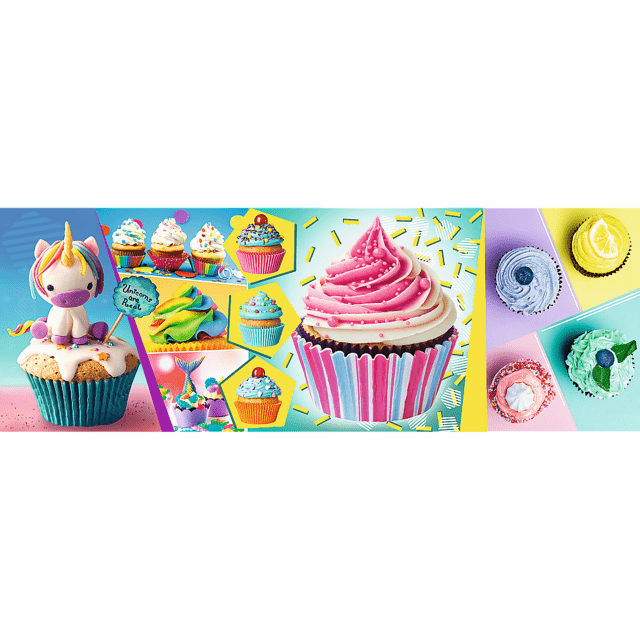 Toys 1000 Piece Panorama Puzzle - Colorful Cupcakes