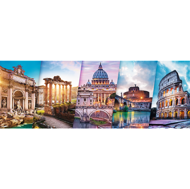 500 Piece Panorama Puzzle Traveling To Italy