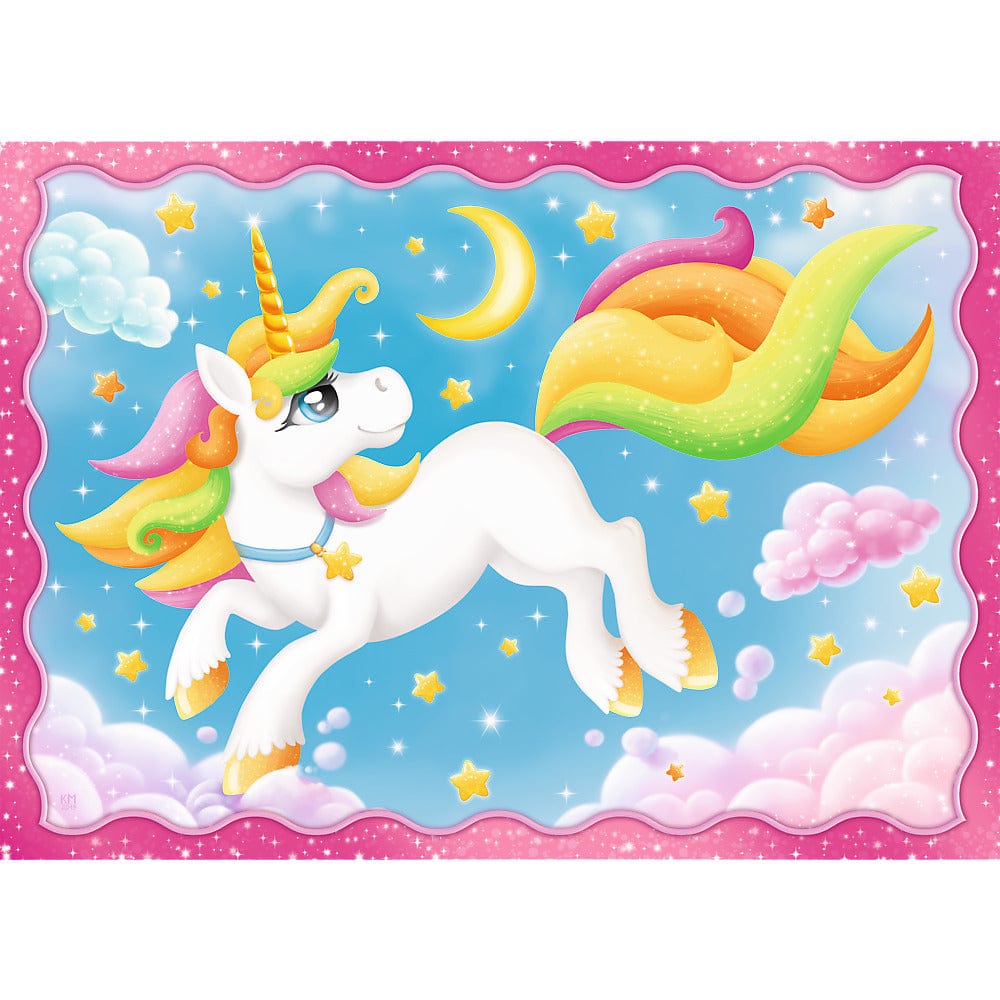 Toys Puzzles - 4in1 - Unicorns and magic / Trefl