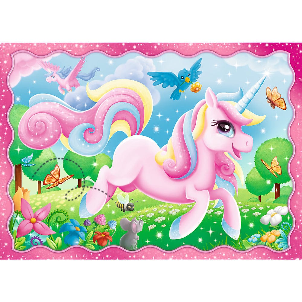 Toys Puzzles - 4in1 - Unicorns and magic / Trefl