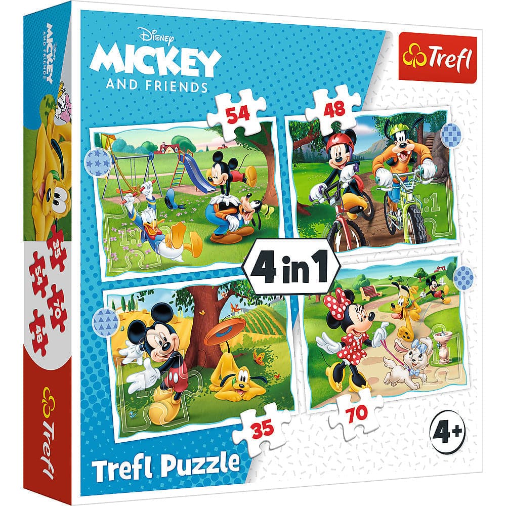 4 Puzzle In 1 Disney: Mickey&#39s Happy Day