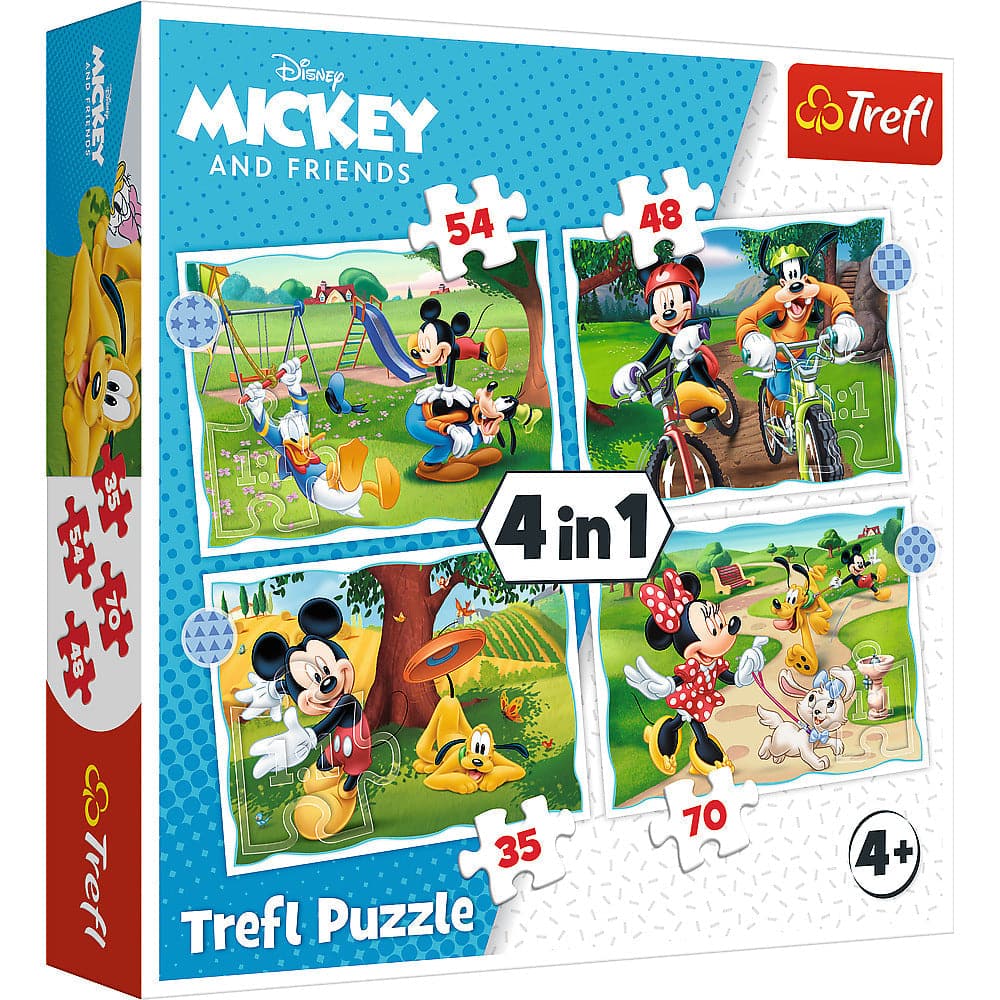 4 Puzzle in 1 - Disney: Mickey&#39s Happy Day