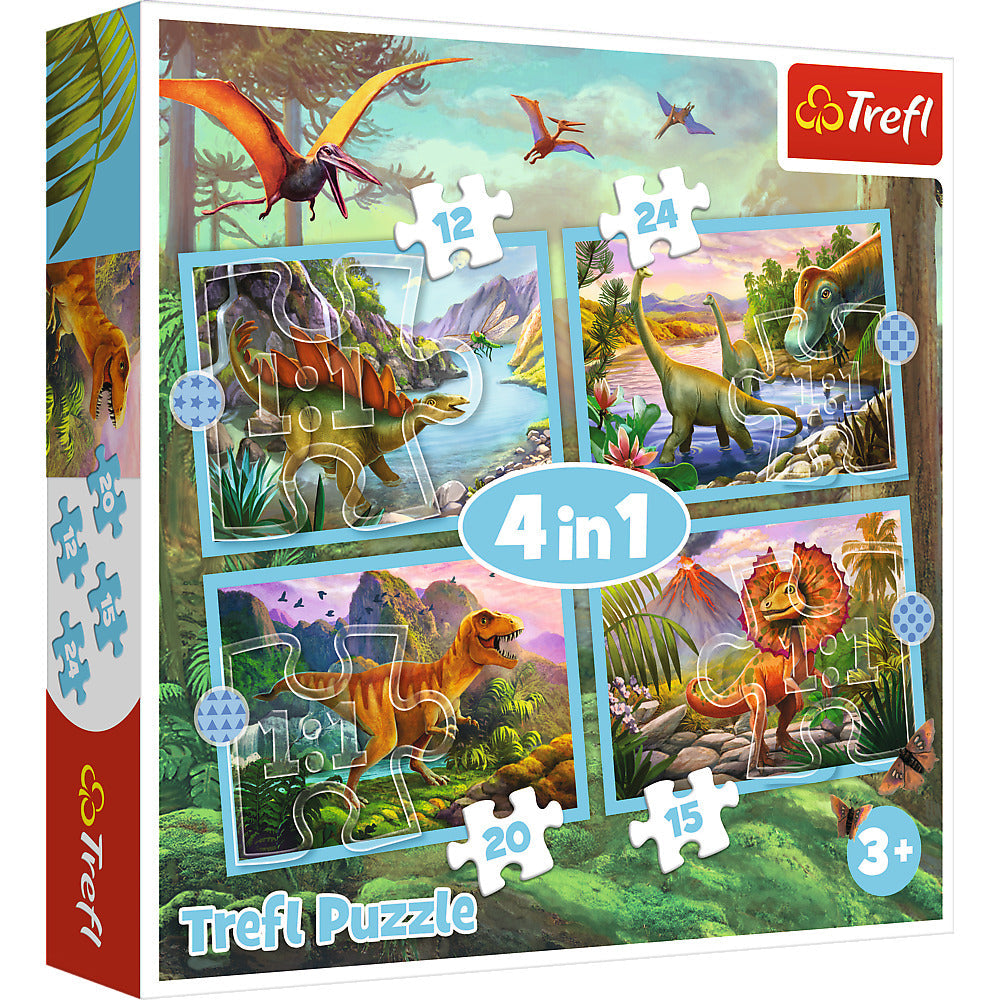 Puzzles - 4in1 - Unique dinosaurs / Trefl