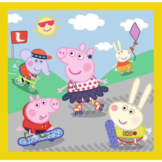 3 In 1 Puzzle Peppa Pig: Peppa&#39s Happy Day - best price from Maltashopper.com TRF34849