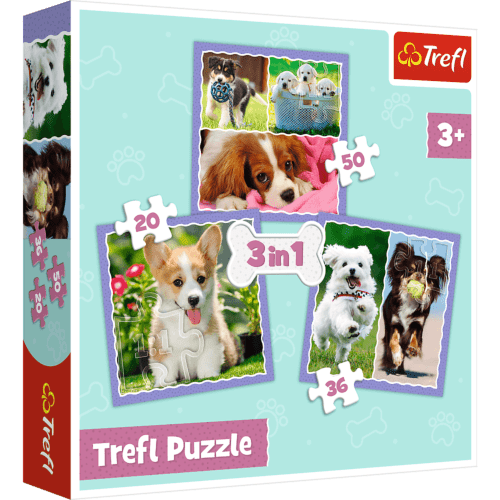 Toys 3 Puzzles in 1 - Adorable Dogs