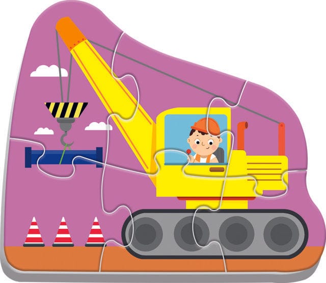 Toys 4 Puzzle in 1 - Baby Classic: Construction Site Vehicles