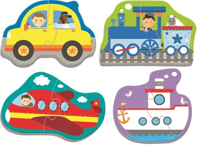 Toys 4 Puzzle in 1 - Baby Classic: Transportation