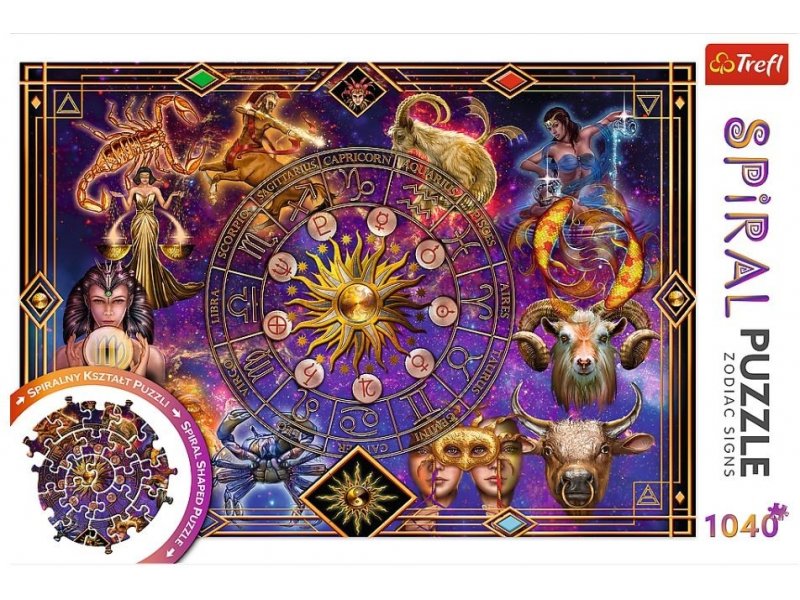 Puzzles - 1040 - Spiral Puzzle - Zodiac signs