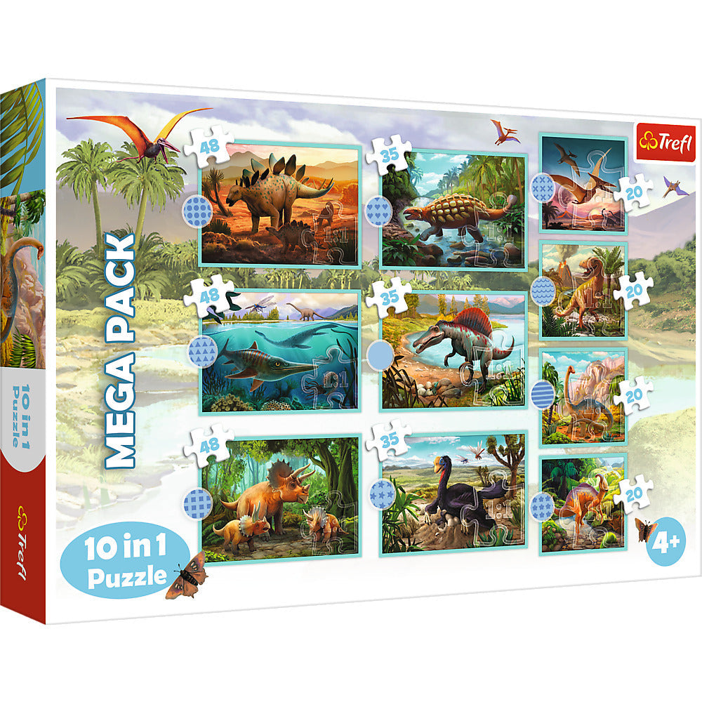 Puzzles - 10in1 -  Meet all the dinosaurs / Trefl