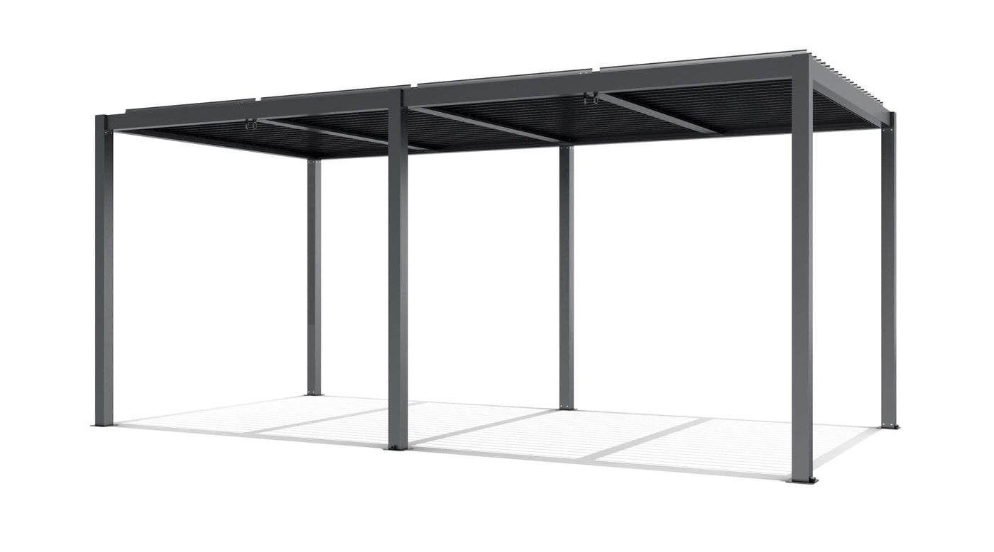 Bricocenter BIOCLIMATIC PERGOLA CALICANTUS TWIN 7.80X4 ANTHRACITE ALUMINIUM STRUCTURE