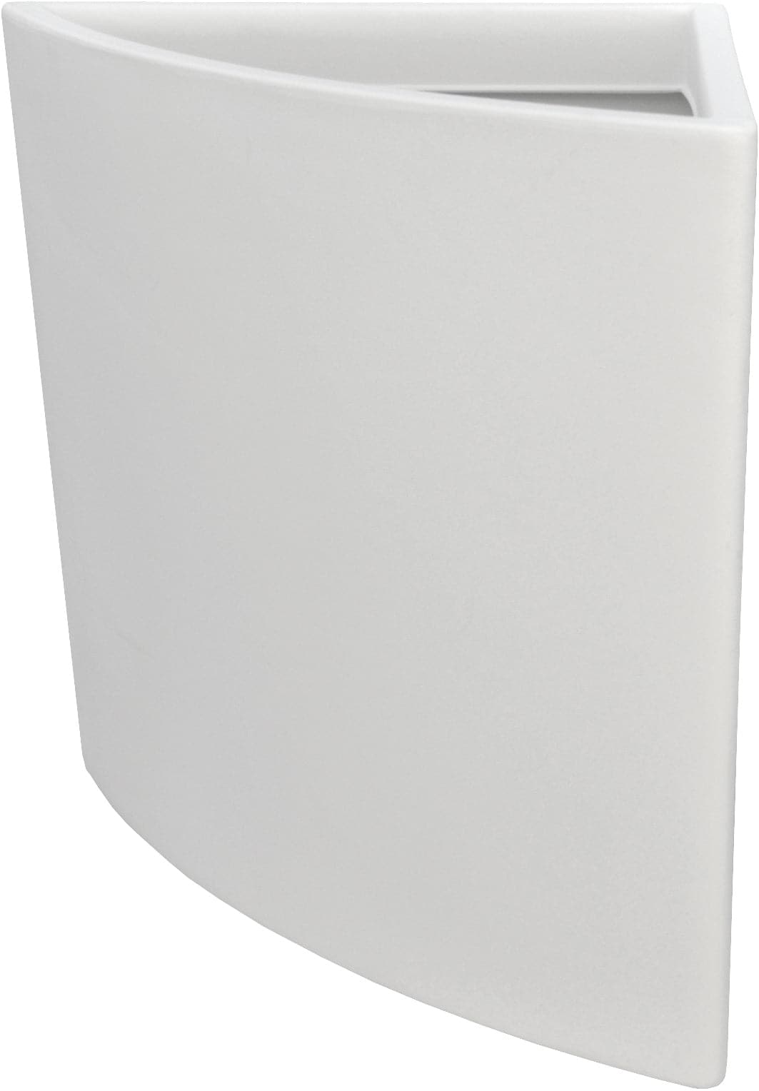 TARVISIO 55 PEARL WHITE SMOOTH CORNER VASE