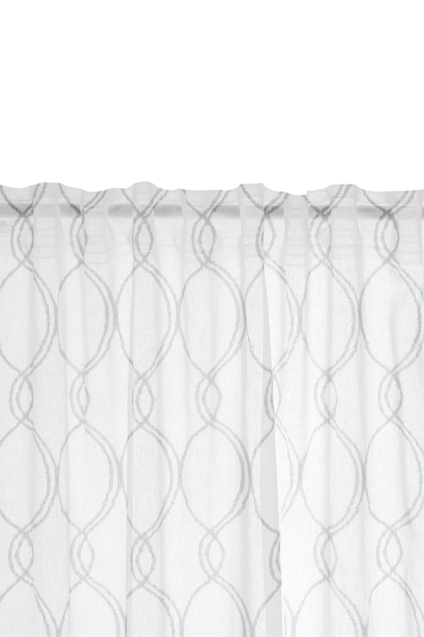 Bricocenter VOLUTES WHITE FILTER CURTAIN 140X280 CM HIDDEN CURTAIN and PASSER BLIND