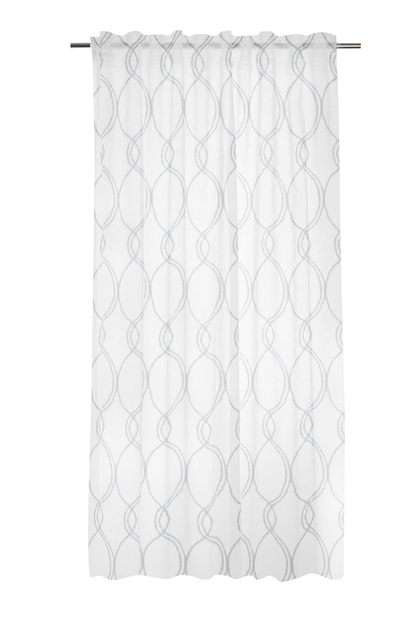 Bricocenter VOLUTES WHITE FILTER CURTAIN 140X280 CM HIDDEN CURTAIN and PASSER BLIND