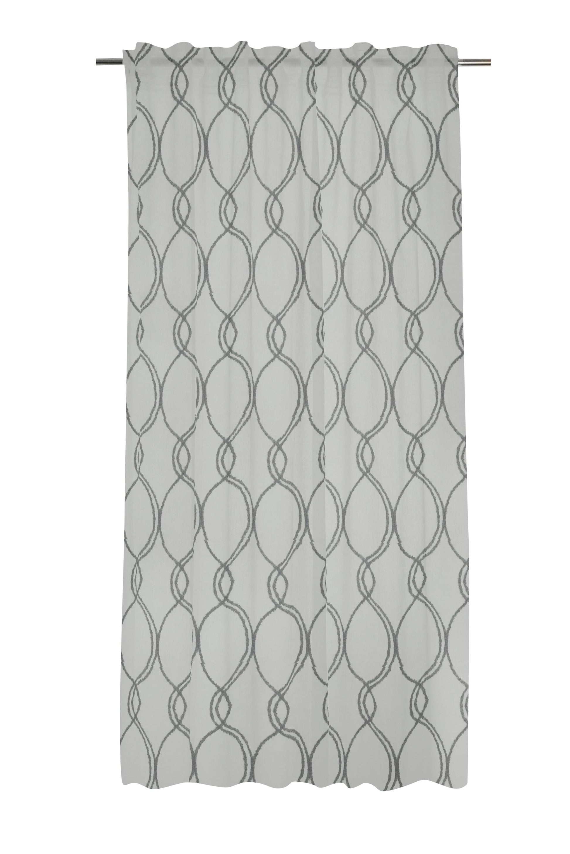 Bricocenter CURTAIN VOLUTES GREY FILTER 140X280CM WEBBING AND CONCEALED LOOP