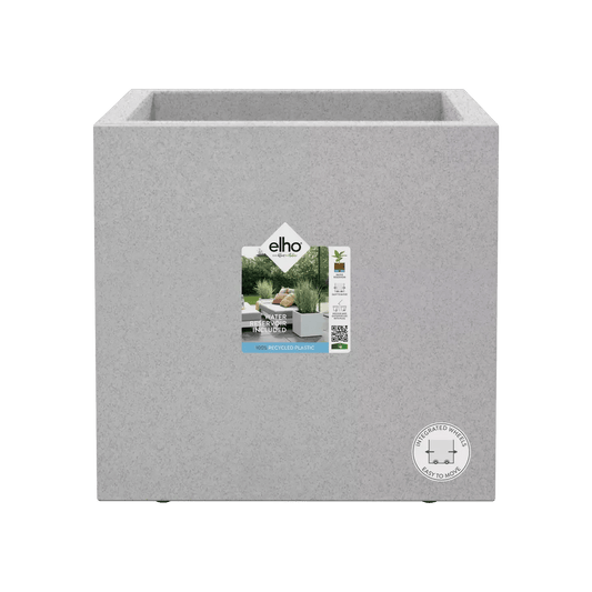 Bricocenter VIVO NEXT SQUARE 40 CONCRETE PLANTER, WITH WHEELS AND WATER RESERVOIR