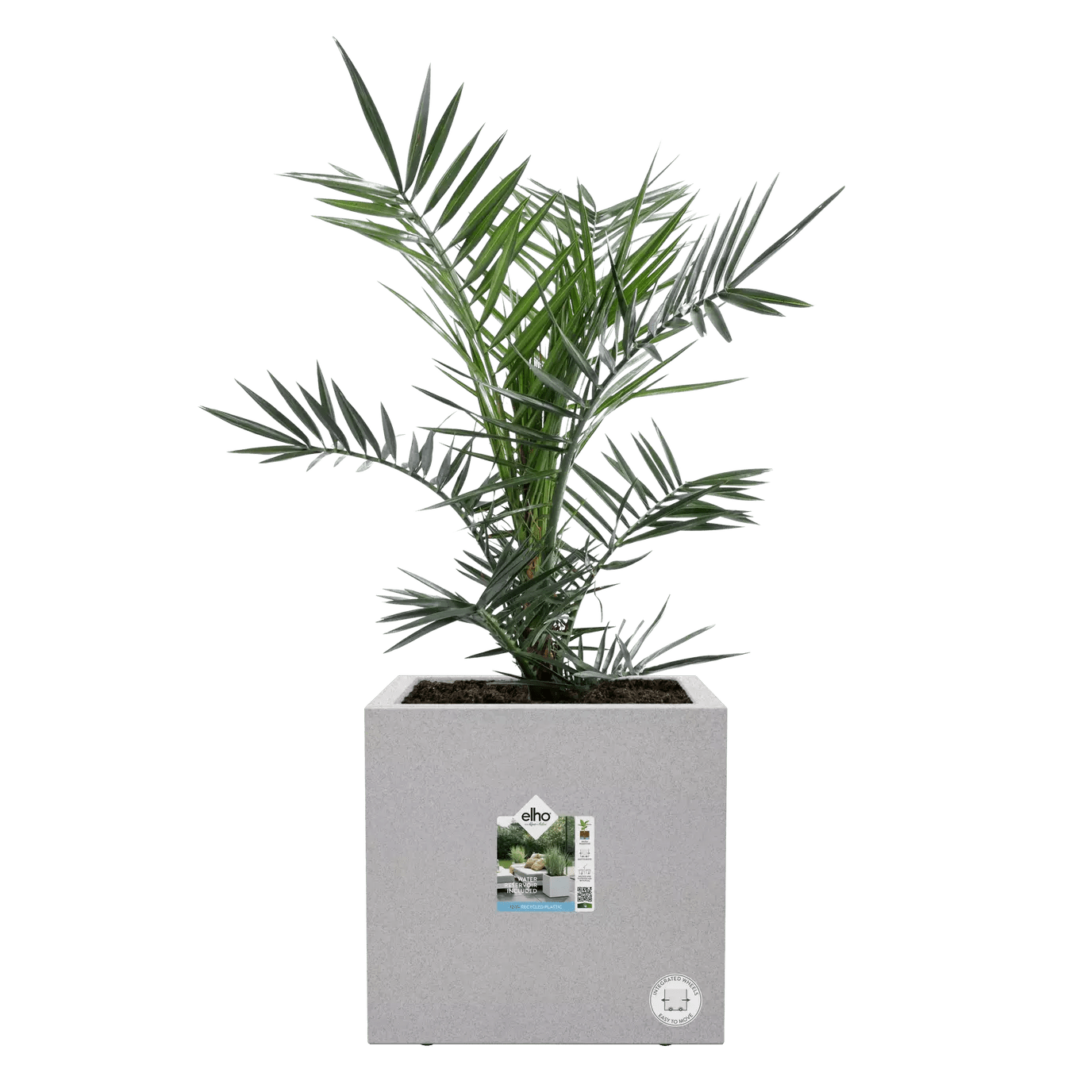 Bricocenter VASE NEXT SQUARE 30 CONCRETE, WITH WHEELS AND WATER RESERVOIR