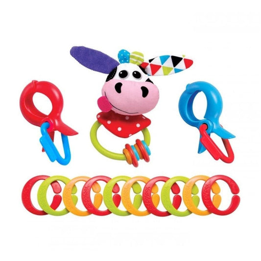 Toys Clips, Rattle 'N' Links-Cow