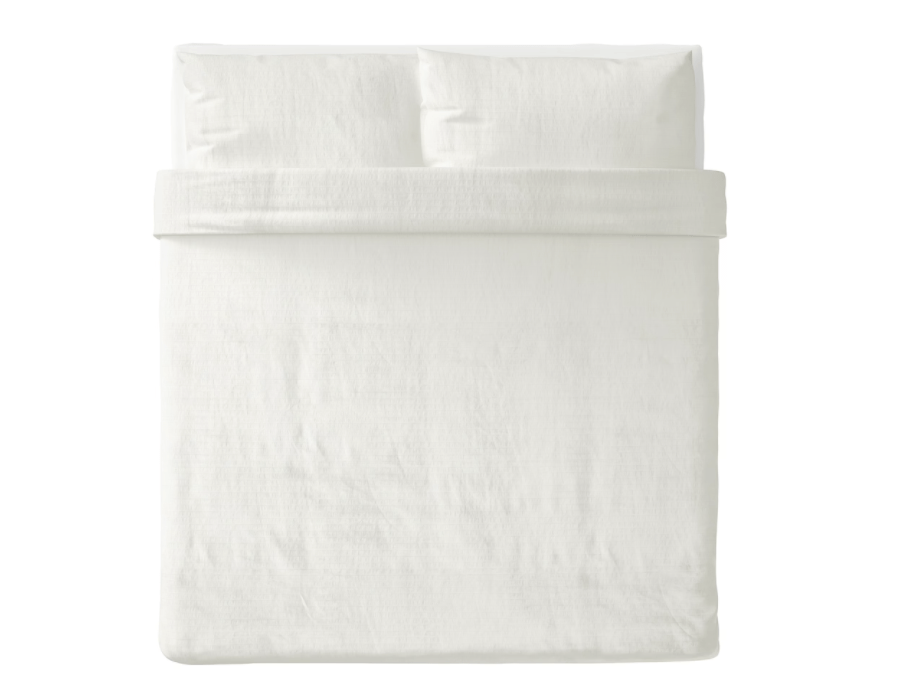 Ikea OFELIA VASS - Duvet cover and 2 pillowcases, white, 240x220/50x80 cm