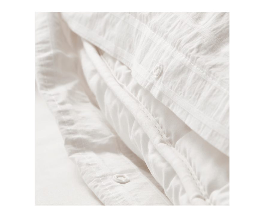 Ikea OFELIA VASS - Duvet cover and 2 pillowcases, white, 240x220/50x80 cm
