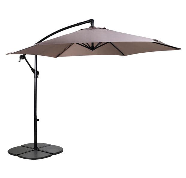 HAWAI Hanging umbrella without base taupe H 243 cm - Ø 300 cm